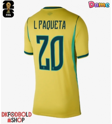 Brasilien Lucas Paqueta #20 Hjemmebanetrøje Dame VM 2026 Kort ærmer